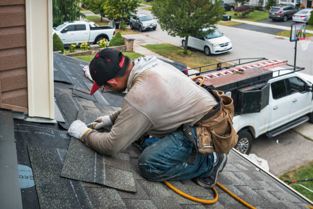 Professional Gutter Installation technician working in Bowie, MD